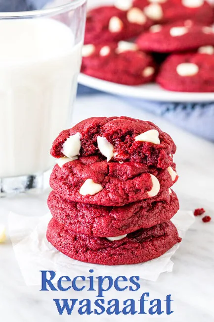 Red Velvet Cake Mix Cookies ( 4 ingredients )