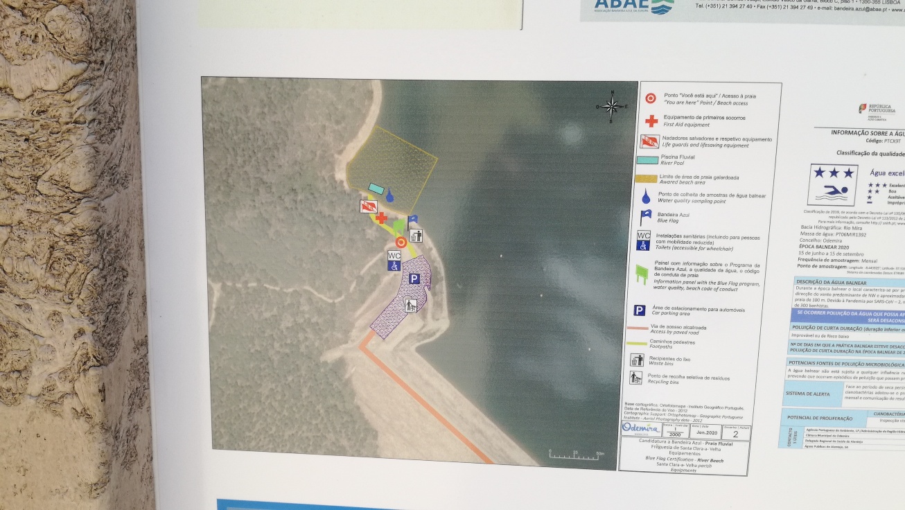 Mapa Zona Fluvial da Barragem de Santa Clara