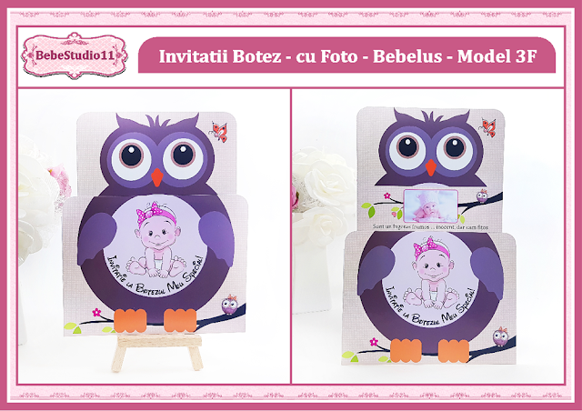 invitatii botez contur bebelus