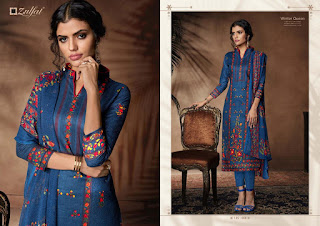 Zulfat Designer Winter Queen Woolen  Salwar Kameez Collection At Diwan Fashion