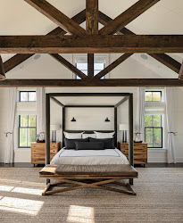 farmhouse bedroom master paint colors popular lighting headboard upstate crisp architects think ceiling rooms walls decorating low decorholic bed simple