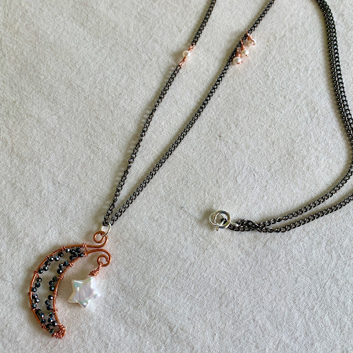 wire moon jewelry