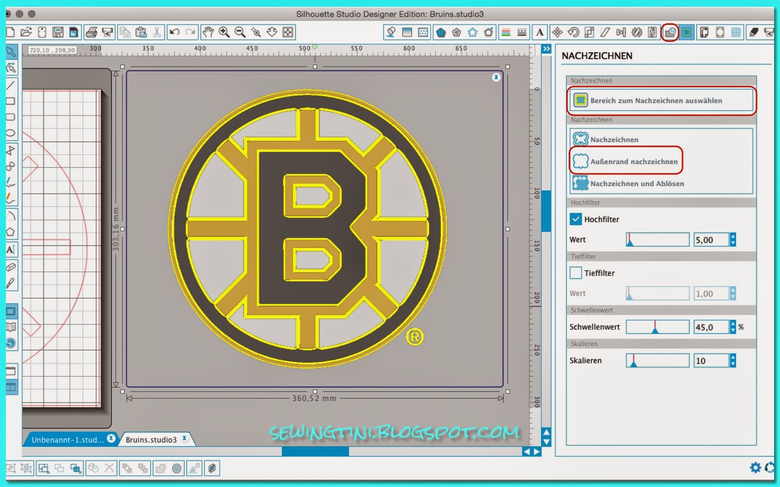 Tinis Plotter-Tutorials - Folge 5 - Nachzeichnen von mehrfarbigen Motiven