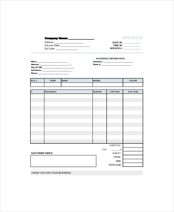 custom auto repair invoice software custom auto repair invoice software