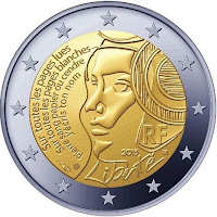 Kansallispäivä Ranska 2015 kolikko
