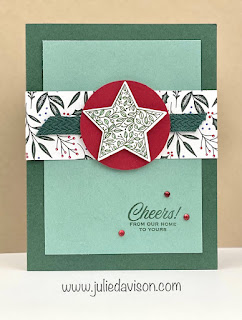 Stampin' Up! Trimmings & Tidings of Christmas Card + Sunday Stamping Video ~ www.juliedavison.com #stampinup