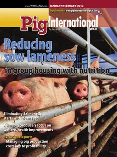 Pig International. Nutrition and health for profitable pig production 2012-01 - January & February 2012 | ISSN 0191-8834 | TRUE PDF | Bimestrale | Professionisti | Distribuzione | Tecnologia | Mangimi | Suini
Pig International  is distributed in 144 countries worldwide to qualified pig industry professionals. Each issue covers nutrition, animal health issues, feed procurement and how producers can be profitable in the world pork market.