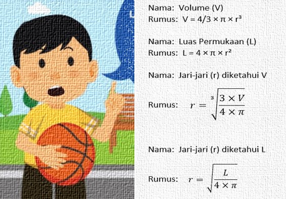 Rumus Dan Cara Mencari Volume Dan Luas Permukaan Bola Tugas Matematika Kelas 6 Sd Makalah Anak Sd