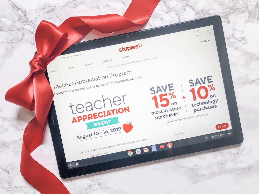 Staples Teacher Appreciation Event is Back! Toronto Teacher Mom