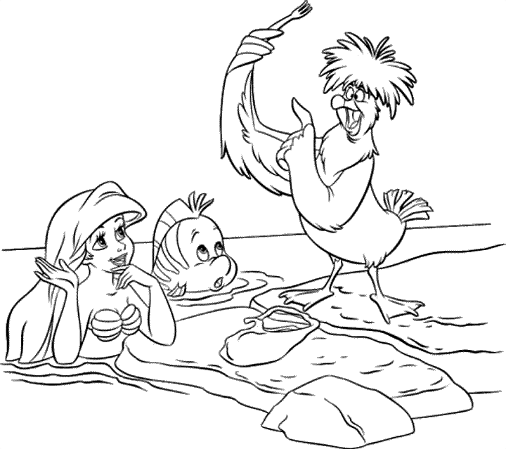 Disney Princess and Animals Coloring Pages To Kids