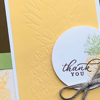 Stampin' Up! Timeless Tropical: Embossed Pineapple Card ~ 2020 Spring Mini Catalog ~ www.juliedavison.com