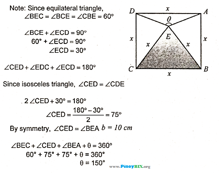 A Square Abcd Of Side 1 Mm Solution: Find the angle AED of a square | PinoyBIX Engineering Problem
