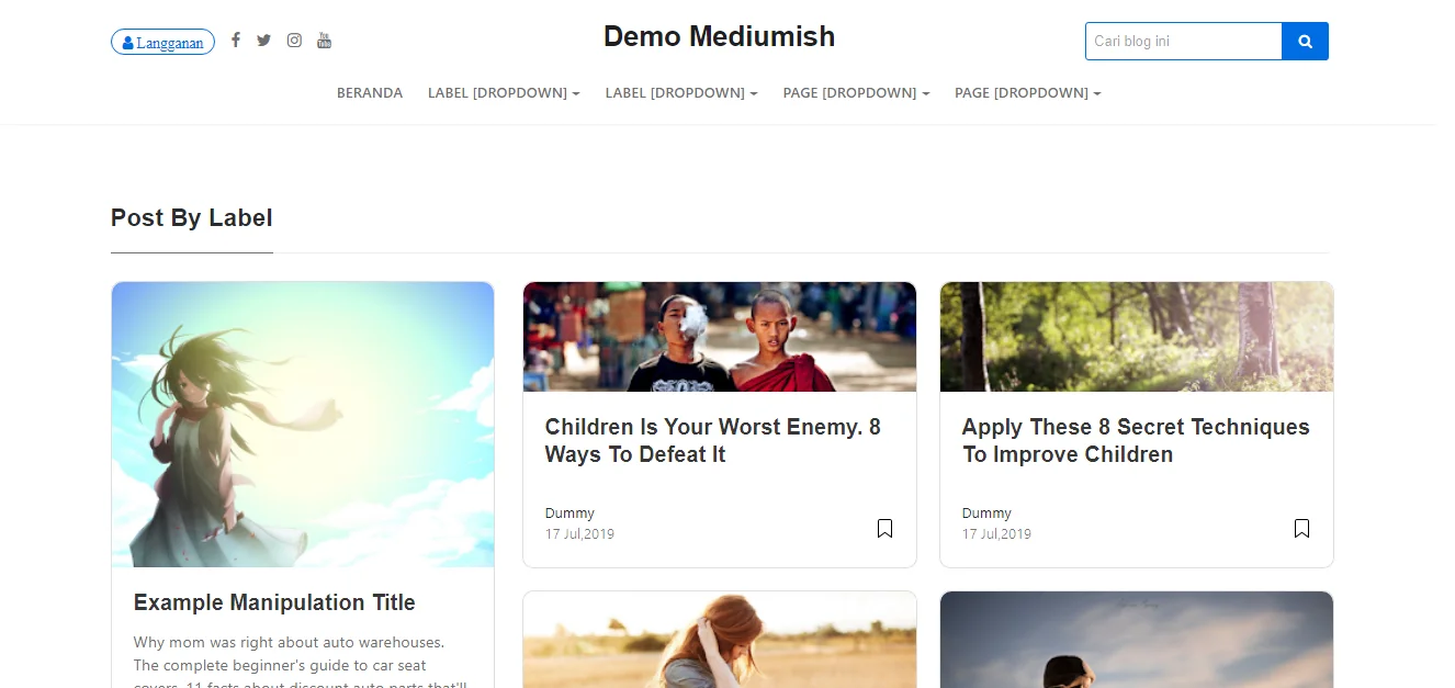 Mediumish - Template Blogger Tampilan Medium Mediumish - Template Blogger Tampilan Medium