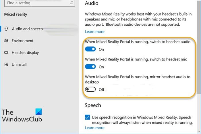 Se está ejecutando la configuración de activación o desactivación del portal de realidad mixta