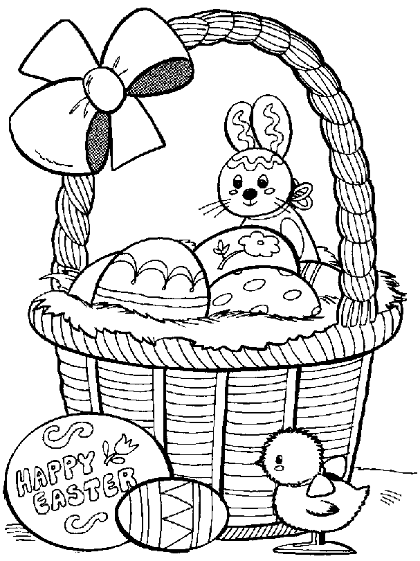 Free Coloring Pages Easter Eggs Coloring Page