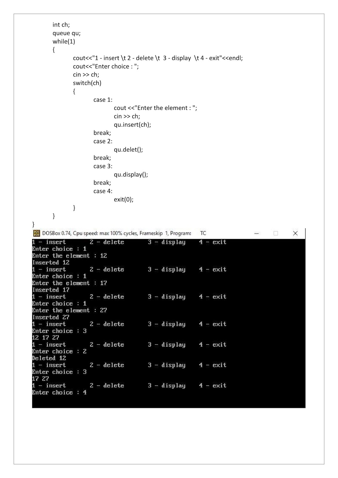 Class 12 Computer Practicals