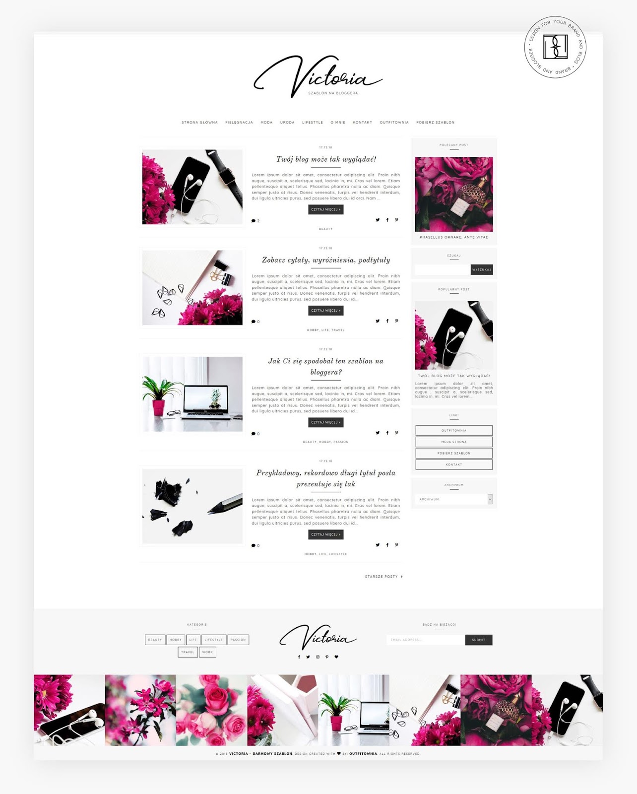 Victoria - darmowy szablon na Bloggera do pobrania [ Brand & Blogger ...