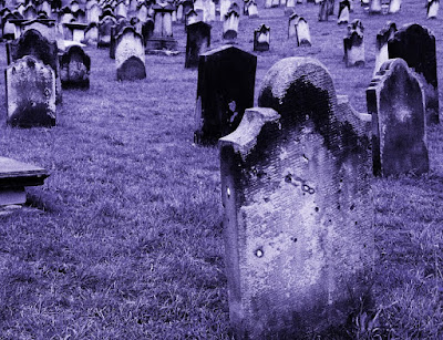 Headstones in a cemetery