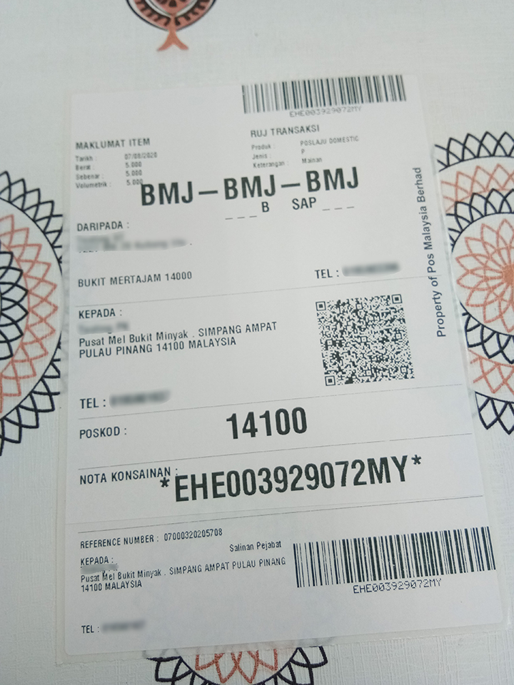 print consignment note poslaju