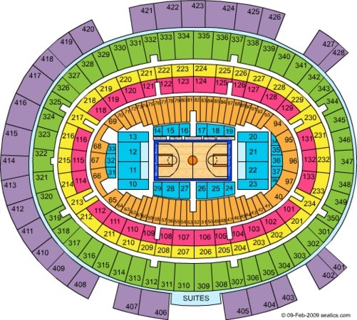 Garden Seating Chart Basketball