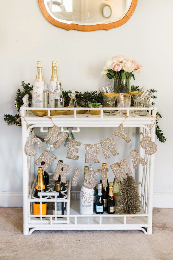 Little House on the Corner Bar Cart Styling Ideas for the Holidays