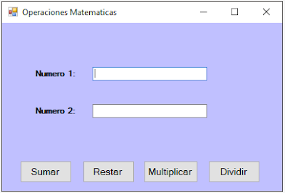Suma, Resta, Multiplicación y División en C#