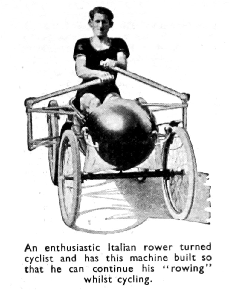 Progress is fine, but it's gone on for too long. Rowcycle, 1936