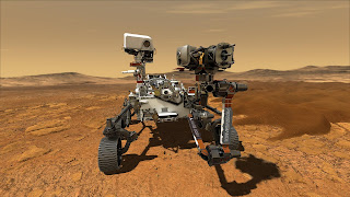 Vozítko Preservance na Marsu (umělecká představa). Grafika: NASA.