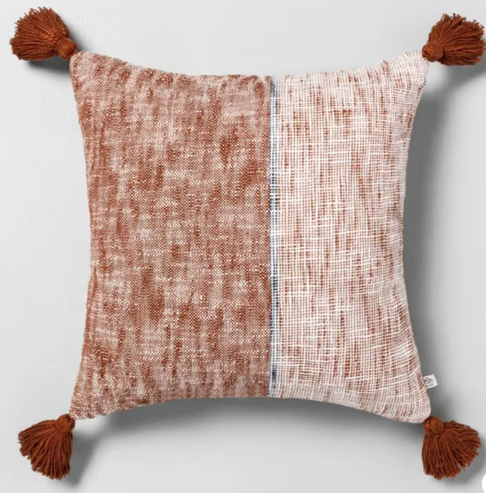 Warm color pillows for fall