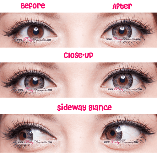G&G Aurora Tricolor Grey Circle Lenses (Colored Contacts) PinkyParadise