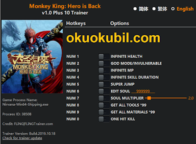 Monkey King Hero is Back Trainer Süper Zıplama Hilesi İndir