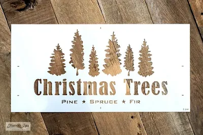 Old sign stencils tree stencil