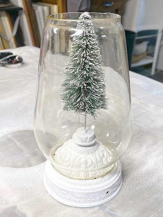 DIY Lighted Christmas Tree Glass Bottle - Burton Avenue