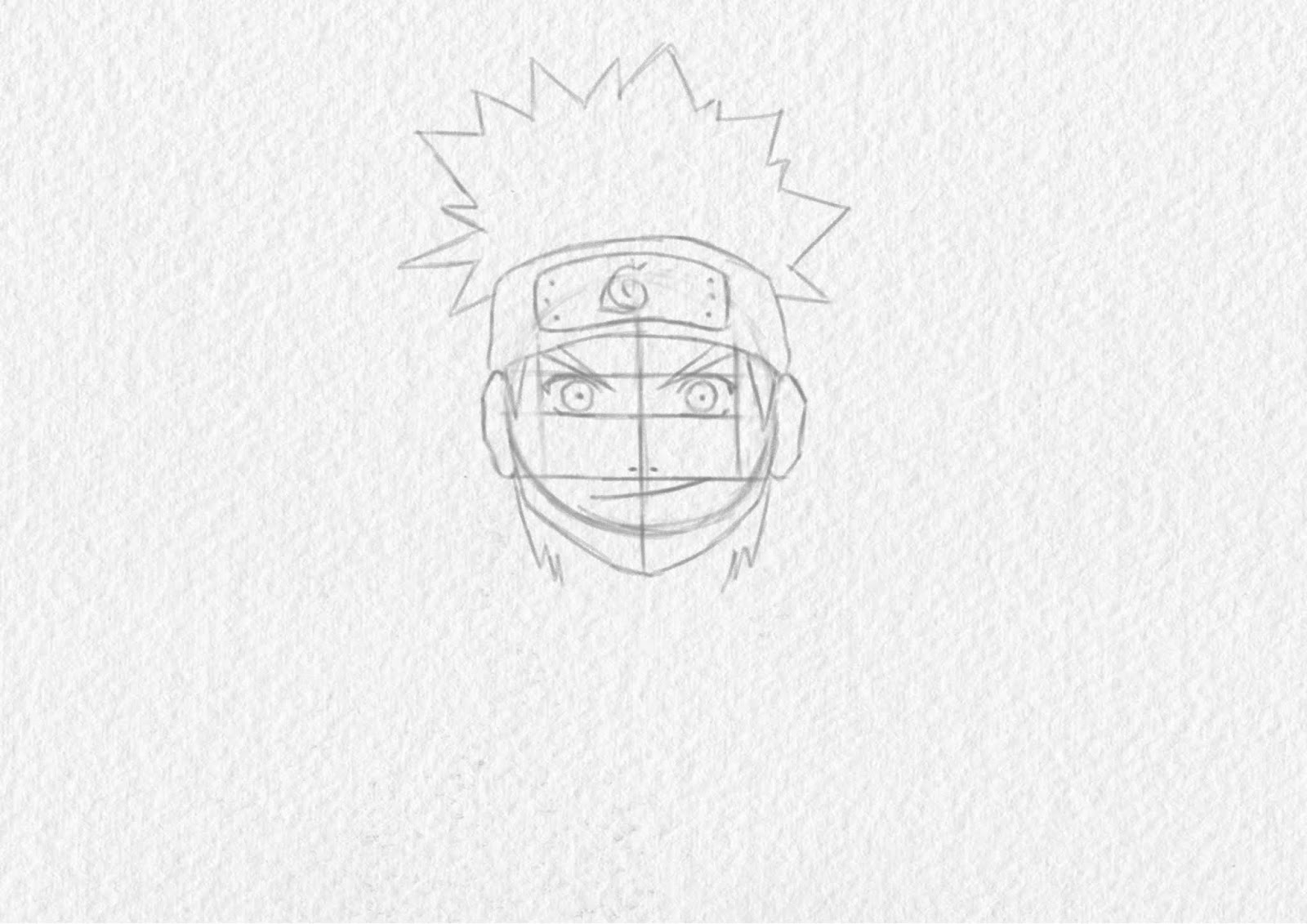 COMO DESENHAR O ROSTO DO NARUTO FÁCIL /// HOW TO DRAW NARUTO FACE (EASY) 