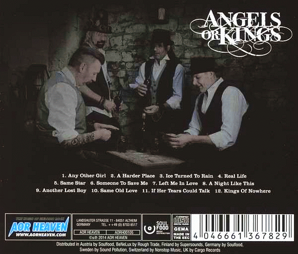 ANGELS OR KINGS - Kings Of Nowhere (2014) back cover