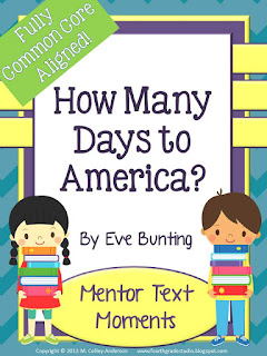 Teaching students how to think critically and read with deep comprehnsion is tricky. This blog post shares strategies for students to track their thinking, improve reading comprehension, and use text evidence to prove their ideas. Uses the book "How Many Days to America" by Eve Bunting