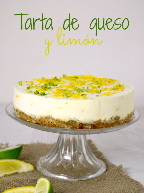 Tarta de queso y limón fácil