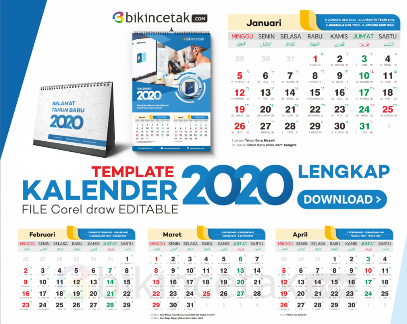 Lagi Tren Download Desain Kalender 2021 | Ideku Unik