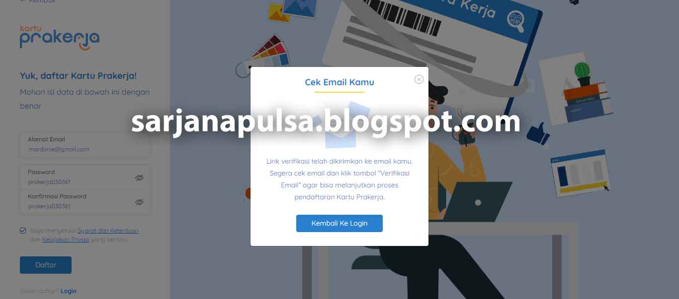 Cara Daftar Kartu Prakerja Sarjana Pulsa