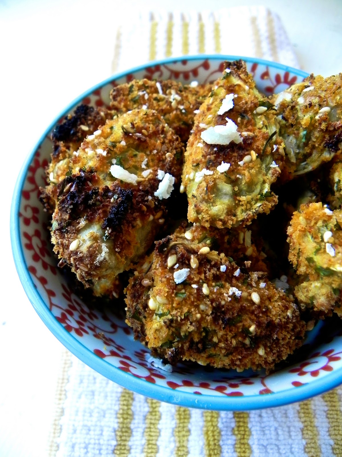 The Rosiest Cheeks Lemon Breaded ArtichokeHearts