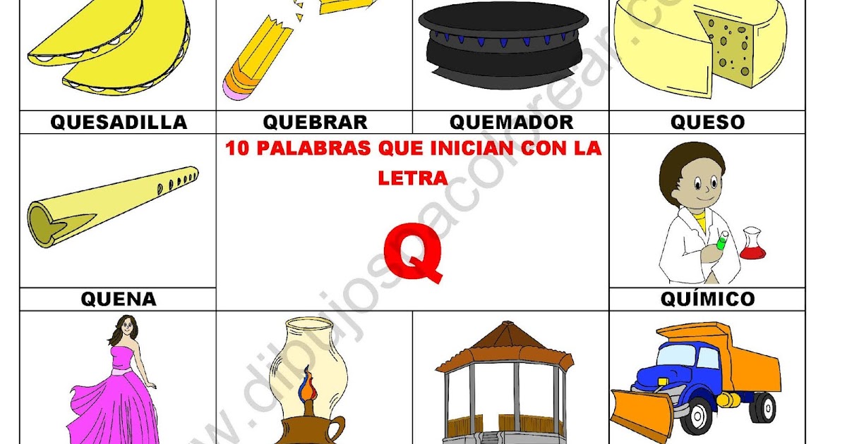 10 palabras u objetos que inician con la letra Q