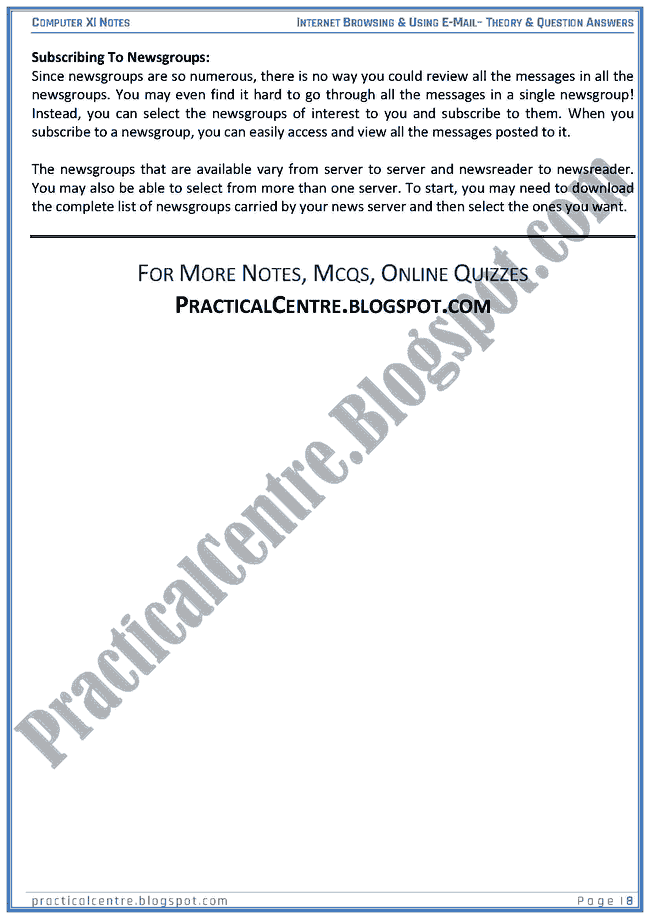 internet-browsing-and-using-e-mail-theory-and-questions-answers-computer-xi
