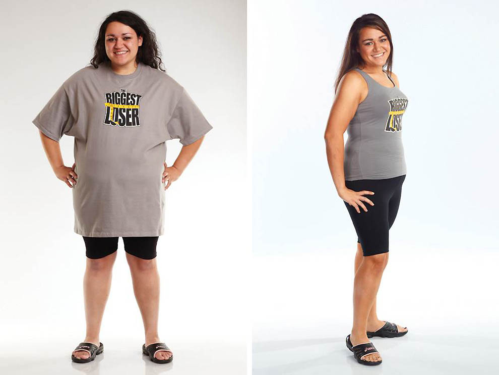 The Biggest Loser before and after.