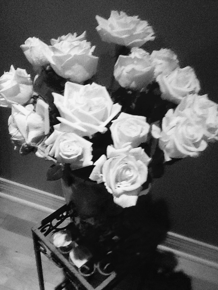 Sunday in Ontario A vase of wilting roses