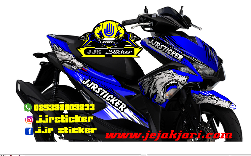 Decal Striping Sticker Yamaha Aerox Full Body jjrsticker