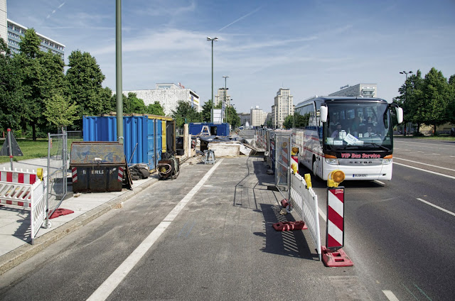 Baustelle Einbau eines Aufzuges, U5 Karl-Marx-Allee 23A, 10178 Berlin, 20.06.2013