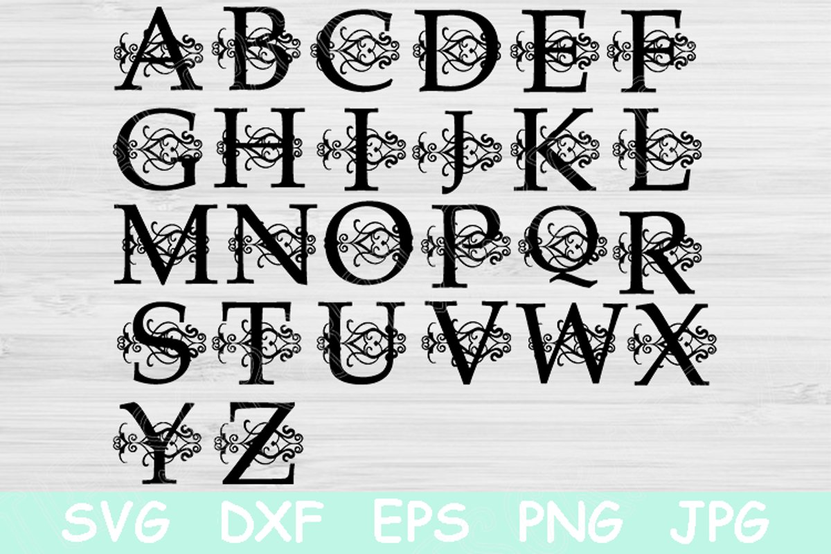 Block Letter Monogram Svg Cut Files for Cricut, Silhouette.