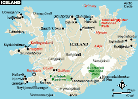 google maps europe: Map of Iceland Geography Pictures