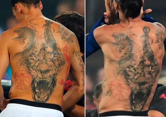 GiveMeSport - Zlatan Ibrahimovic's back tattoo is absolutely amazing. |  Facebook