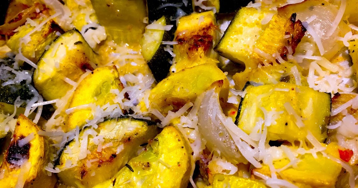 Ain't no cooking like Momma's Oven Roasted Zucchini Squash and Onions